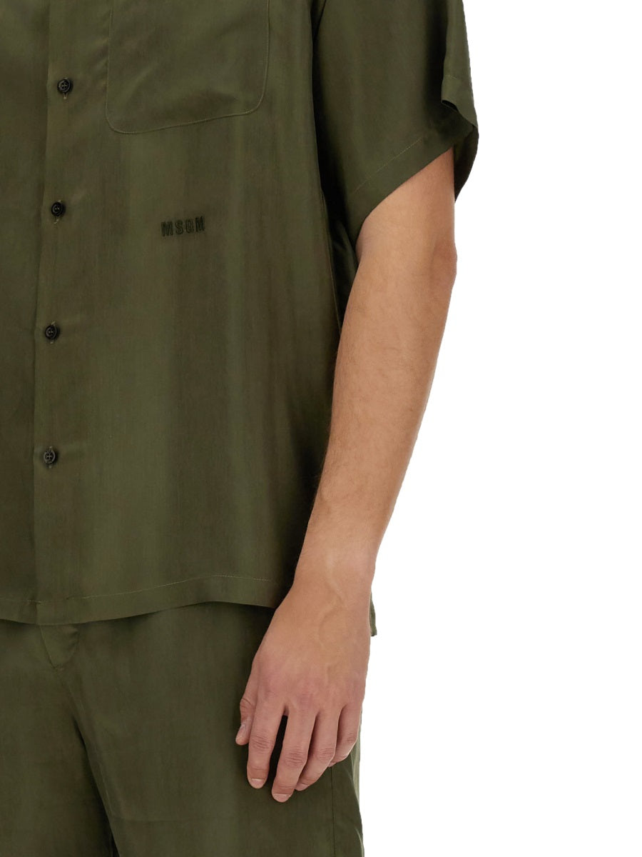 MSGM Regular Fit Logo Shirt Size 40