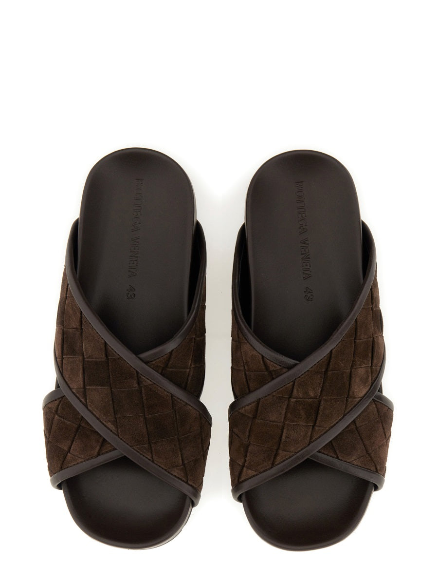 BOTTEGA VENETA Men's Leather Sandal 'Tarik'