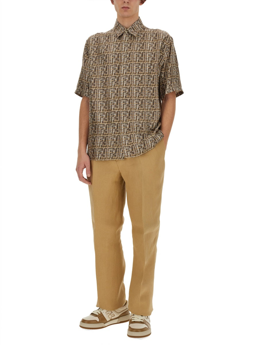 FENDI Stylish Canvas Pants - Size 48 IT