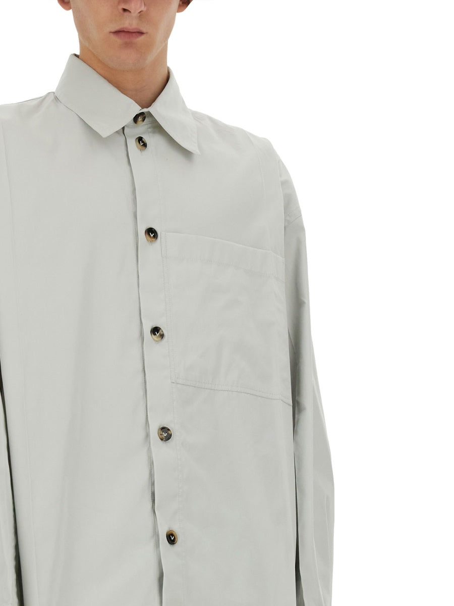 BOTTEGA VENETA Silk Button-Up Shirt - Size 48 IT