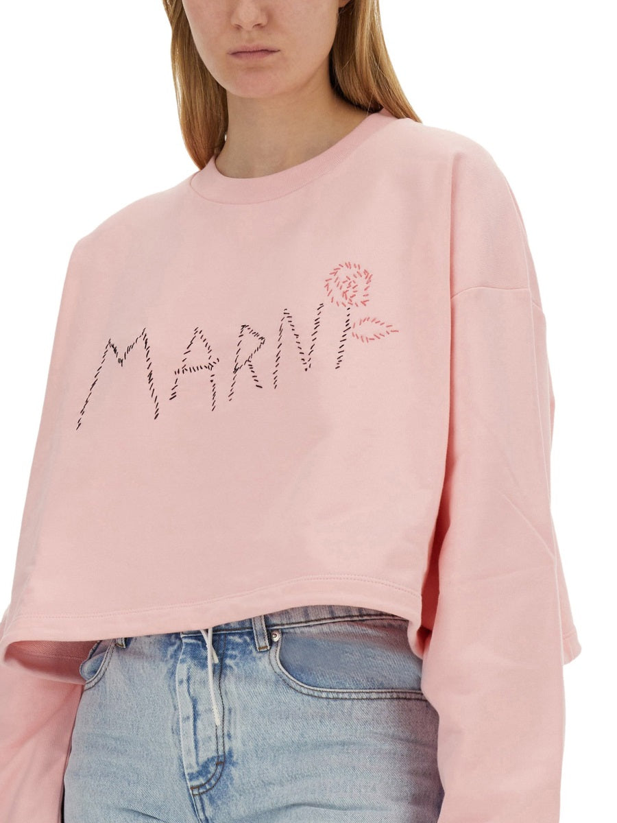 MARNI Regular Fit Logo Sweatshirt - Size 40 IT
