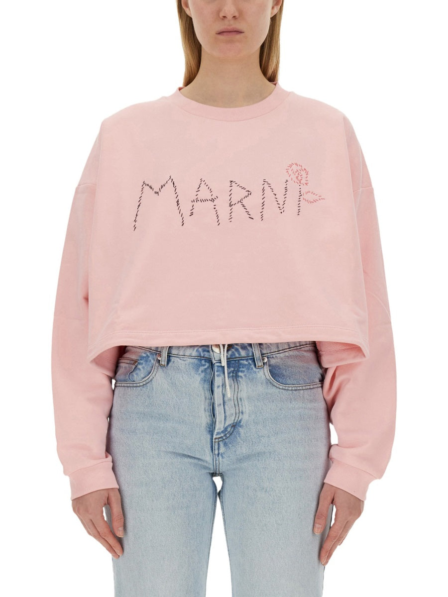 MARNI Regular Fit Logo Sweatshirt - Size 40 IT