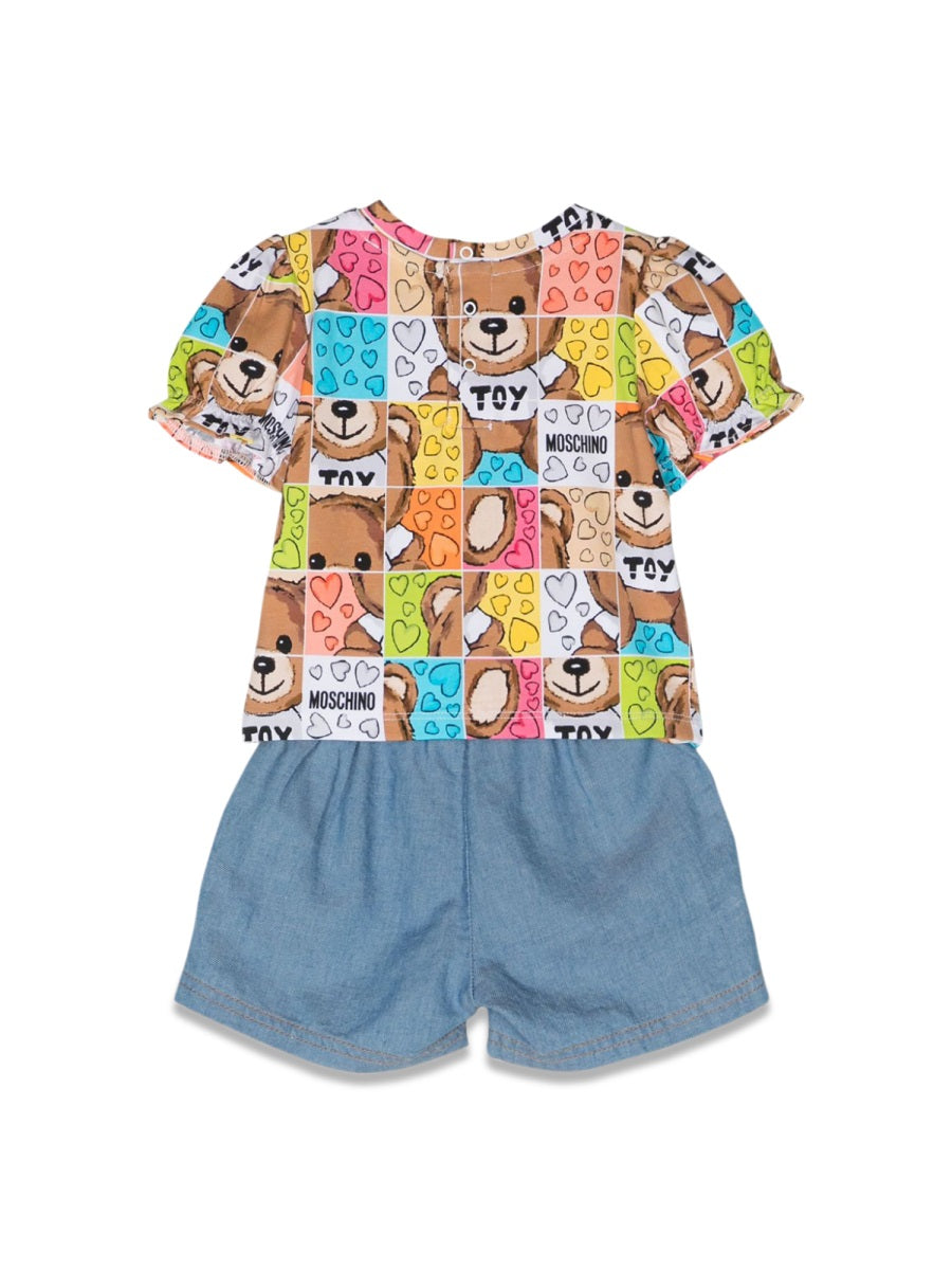 MOSCHINO Girls' Mini T-Shirt and Shorts Set