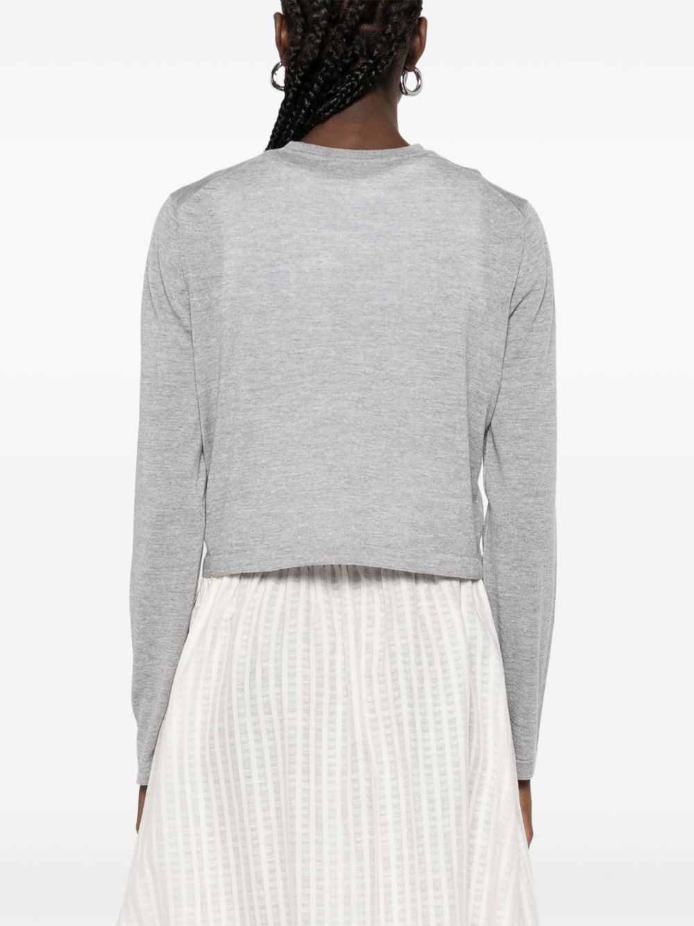 KHAITE Wool Cardigan with Button Fastening for Women