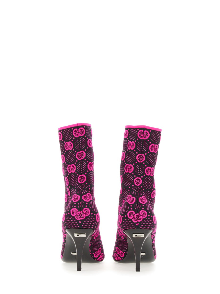 GUCCI Knit Medium Heel Boots - 7.5 cm