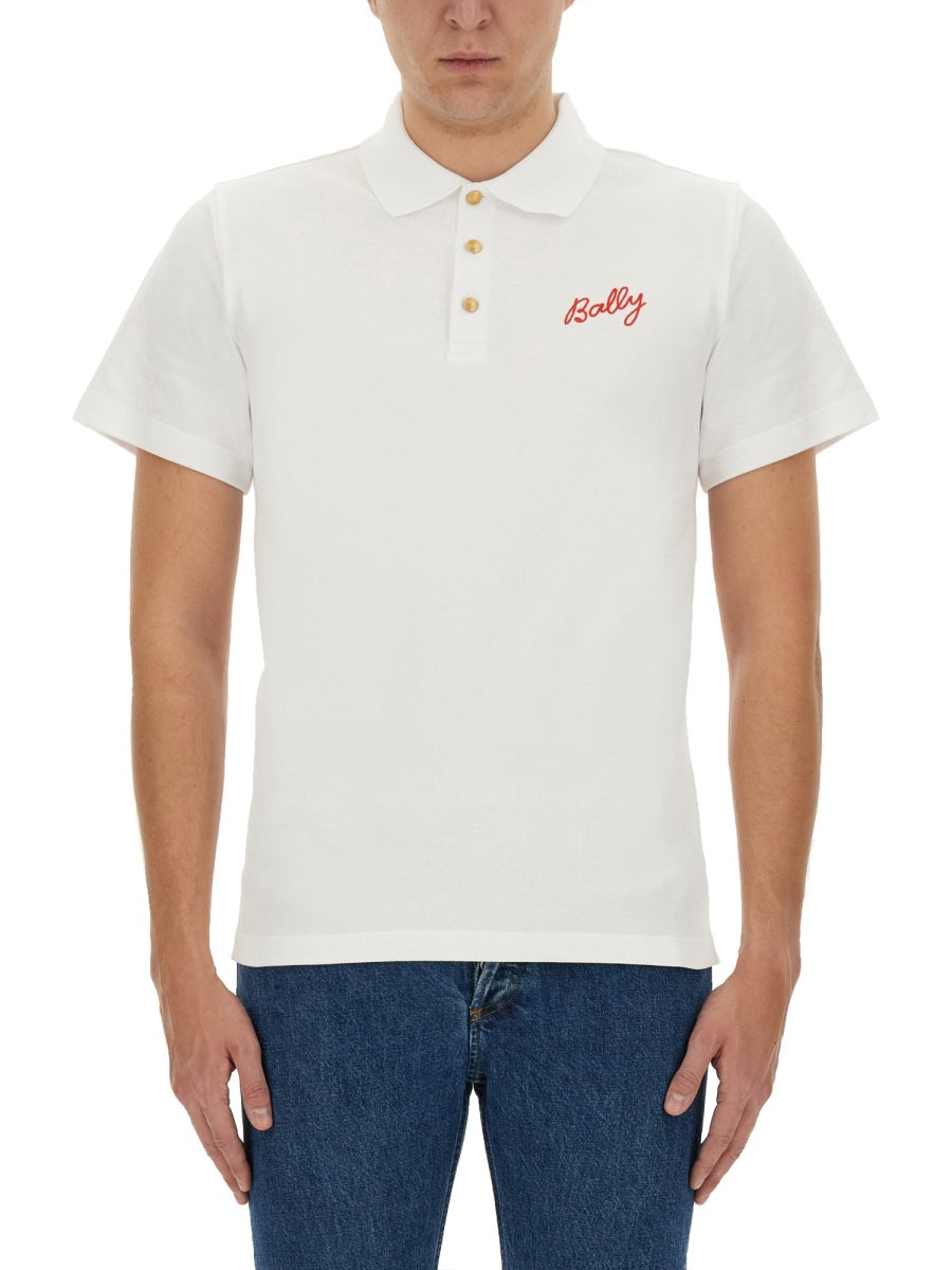 BALLY Classic Polo Shirt with Logo - Size L