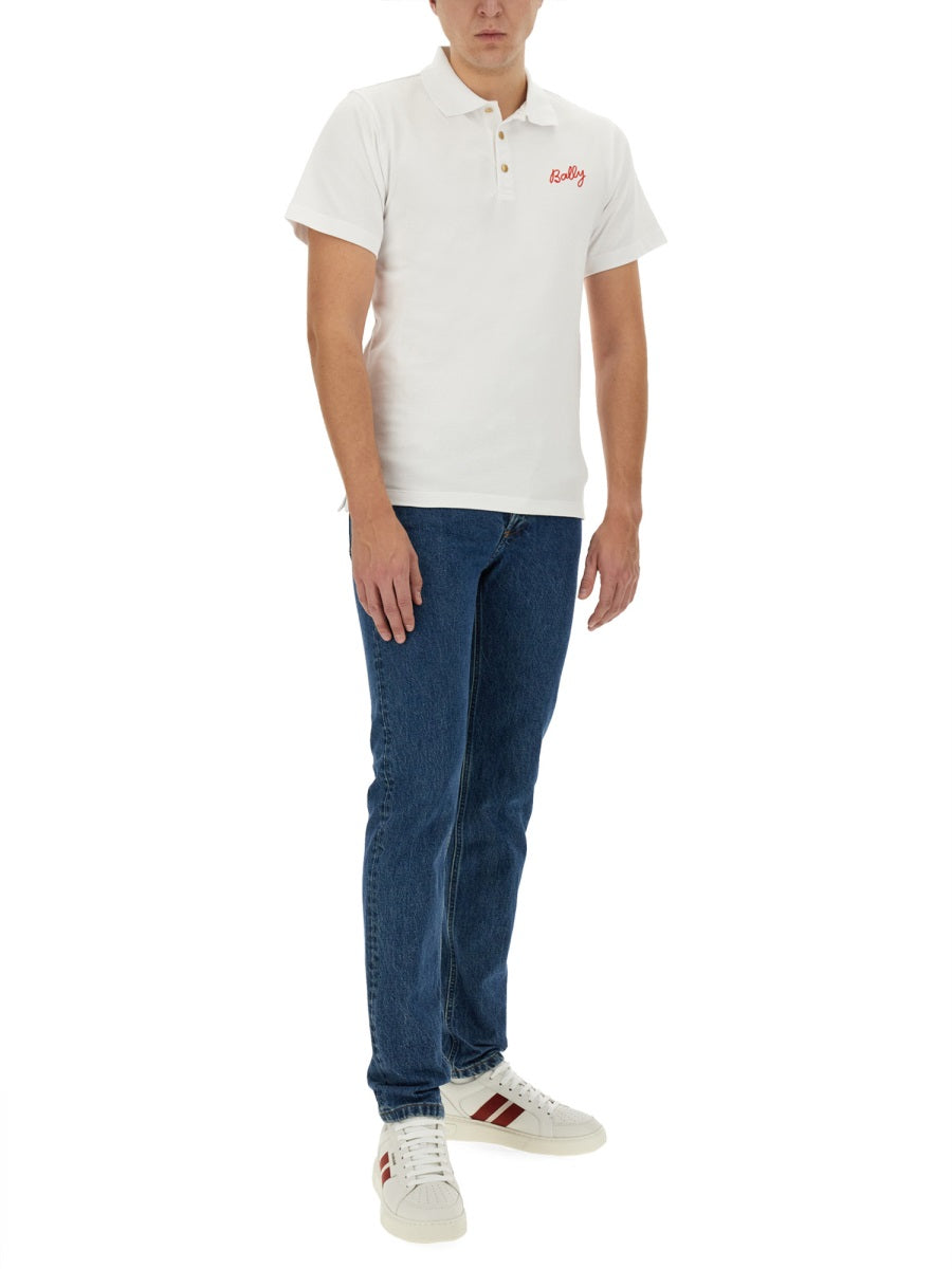 BALLY Classic Polo Shirt with Logo - Size L