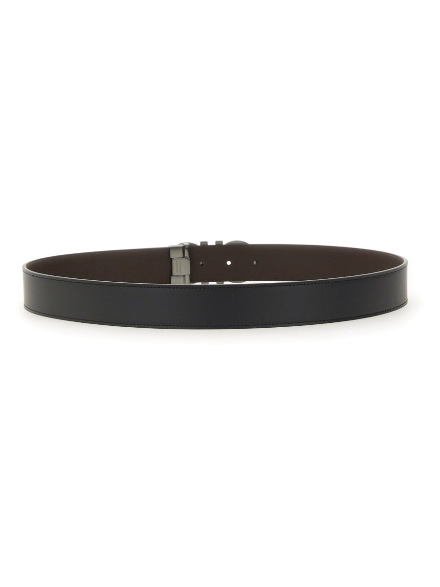 Ferragamo Reversible Gancini Hook Belt - 3.5 CM