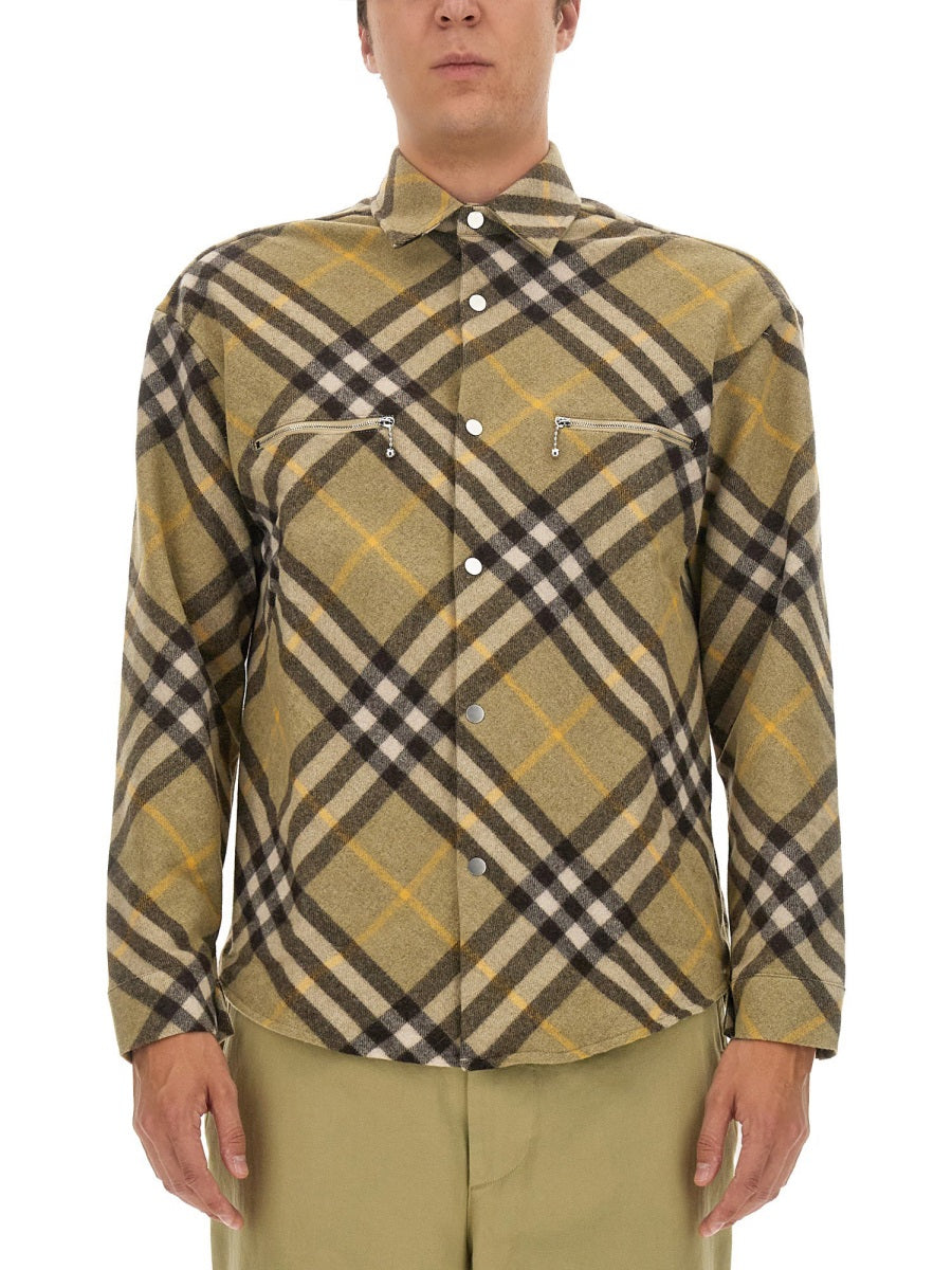 BURBERRY Wool Shirt Size L