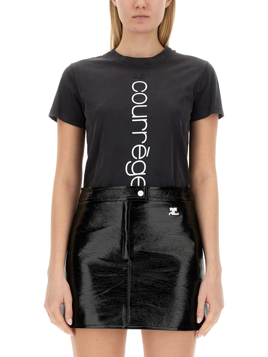 COURREGES Regular Fit Logo T-Shirt - Size S