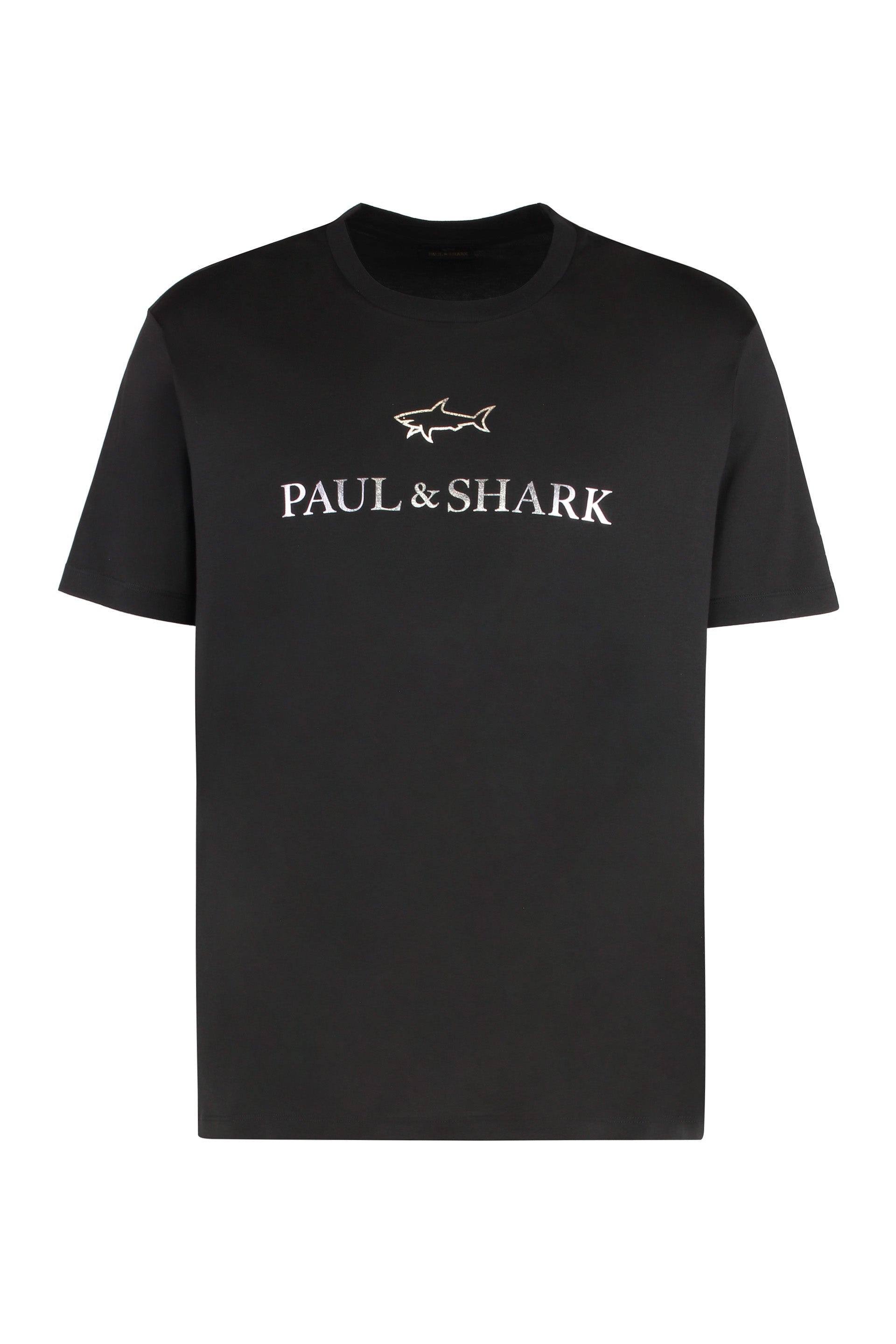 PAUL & SHARK Classic Logo Print Cotton T-Shirt for Men
