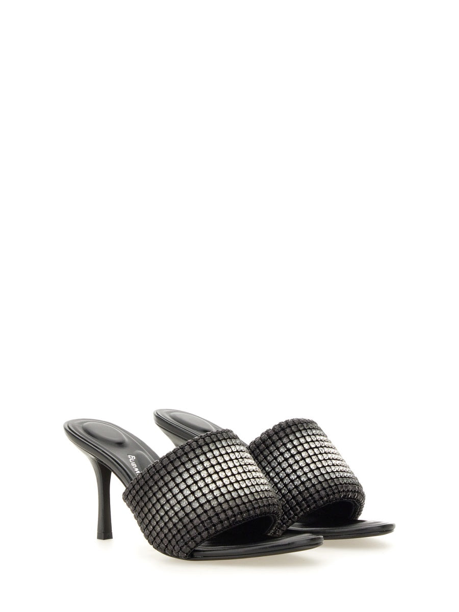 ALEXANDER WANG Sleek Heels with Crystal Glass Upper