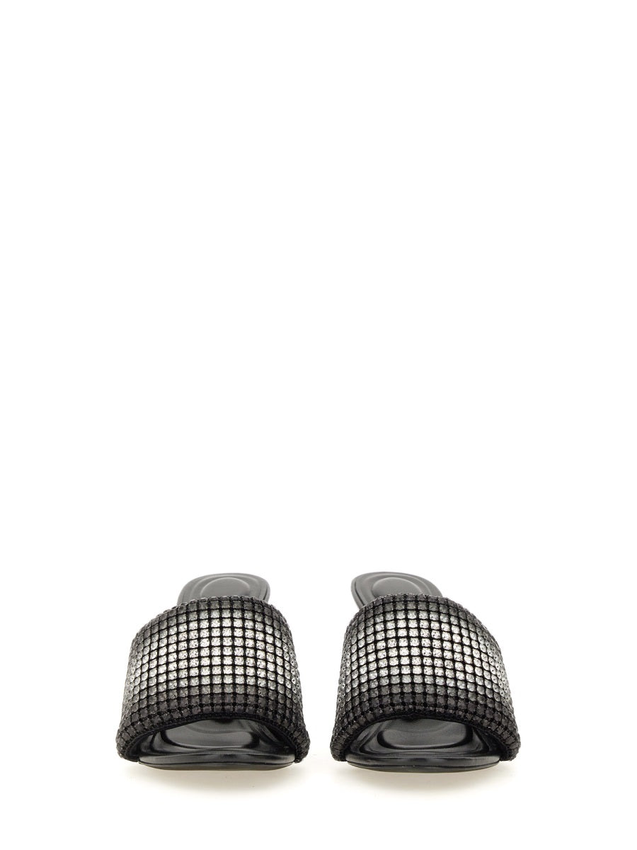 ALEXANDER WANG Sleek Heels with Crystal Glass Upper