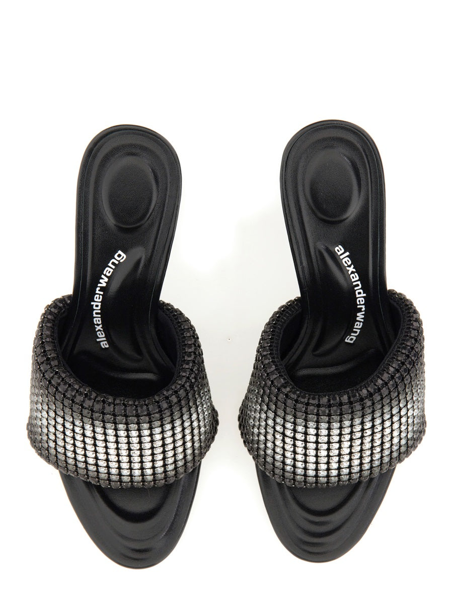 ALEXANDER WANG Sleek Heels with Crystal Glass Upper