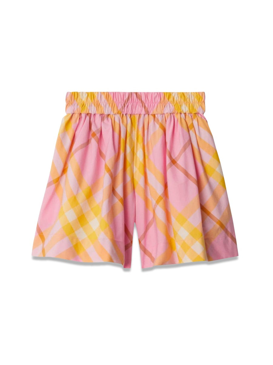 BURBERRY Mini Checkered Girls' Shorts