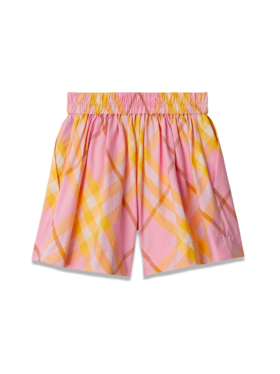 BURBERRY Mini Checkered Girls' Shorts