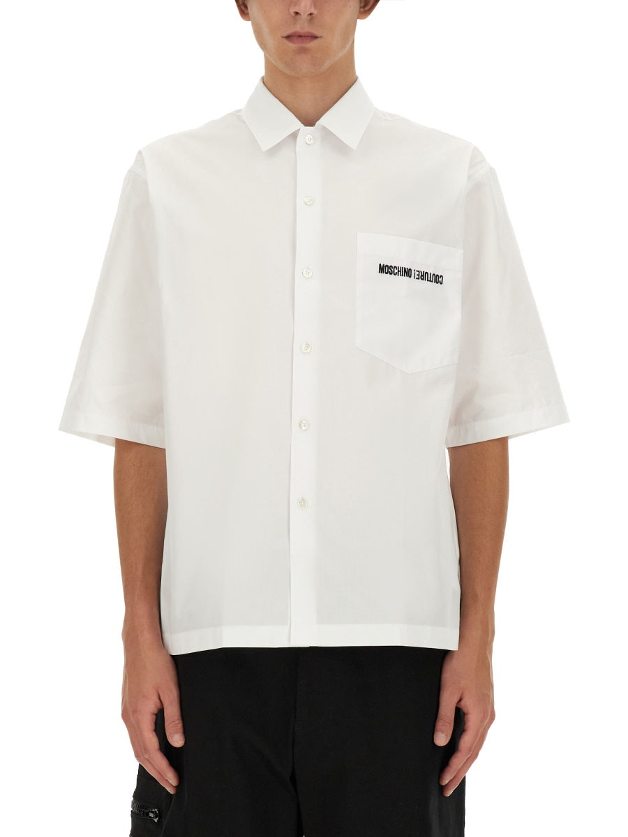 MOSCHINO Upside Down Logo Shirt (Size 40)