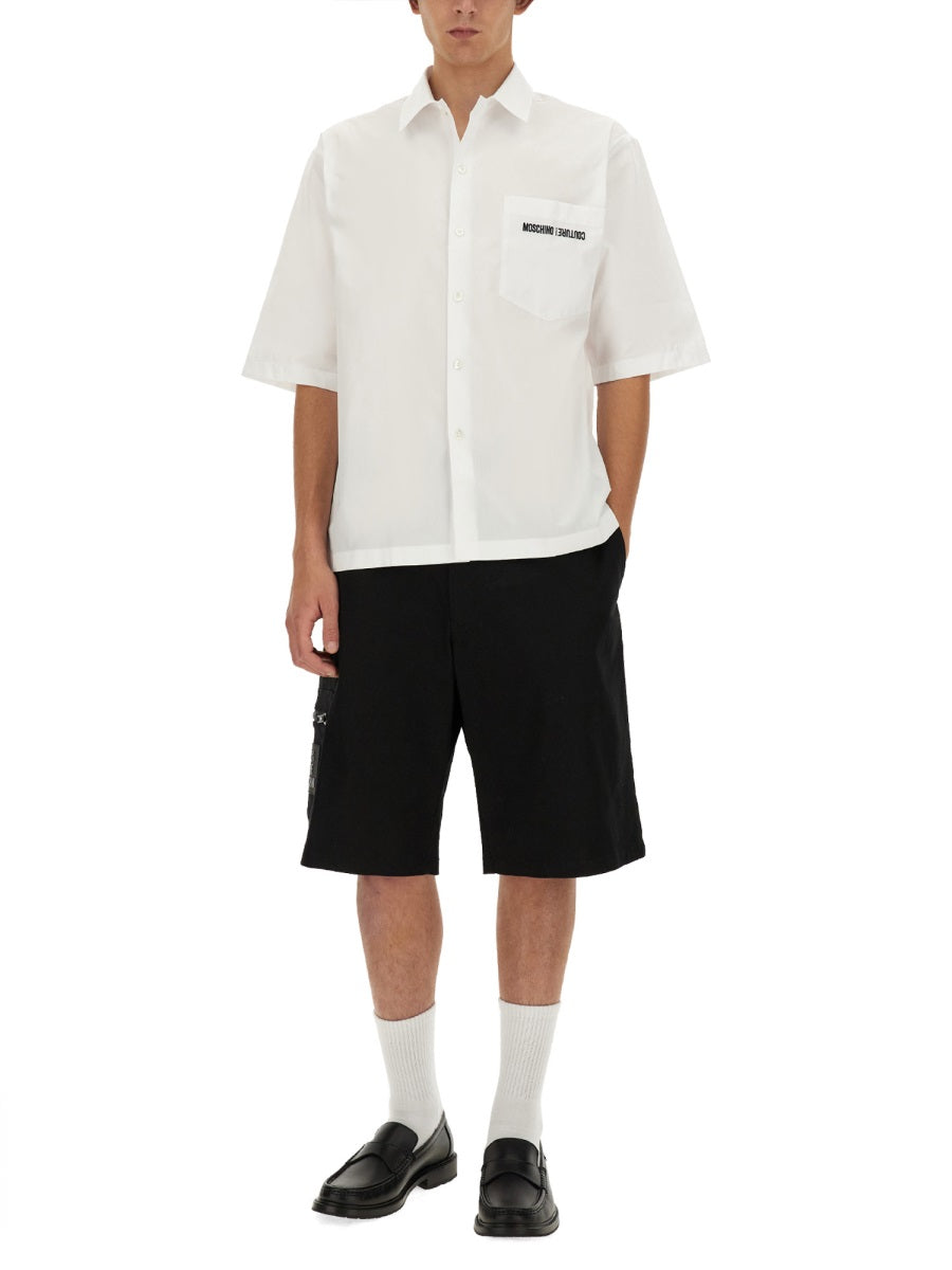 MOSCHINO Upside Down Logo Shirt (Size 40)