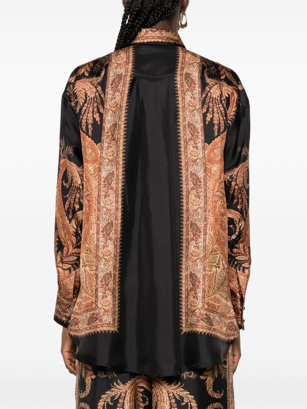 ZIMMERMANN Hypnotic Silk Shirt with Paisley Print - Long Sleeves
