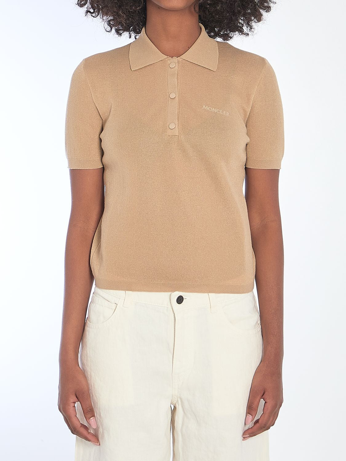 MONCLER Embroidered Logo Polo Shirt - Slim Fit S