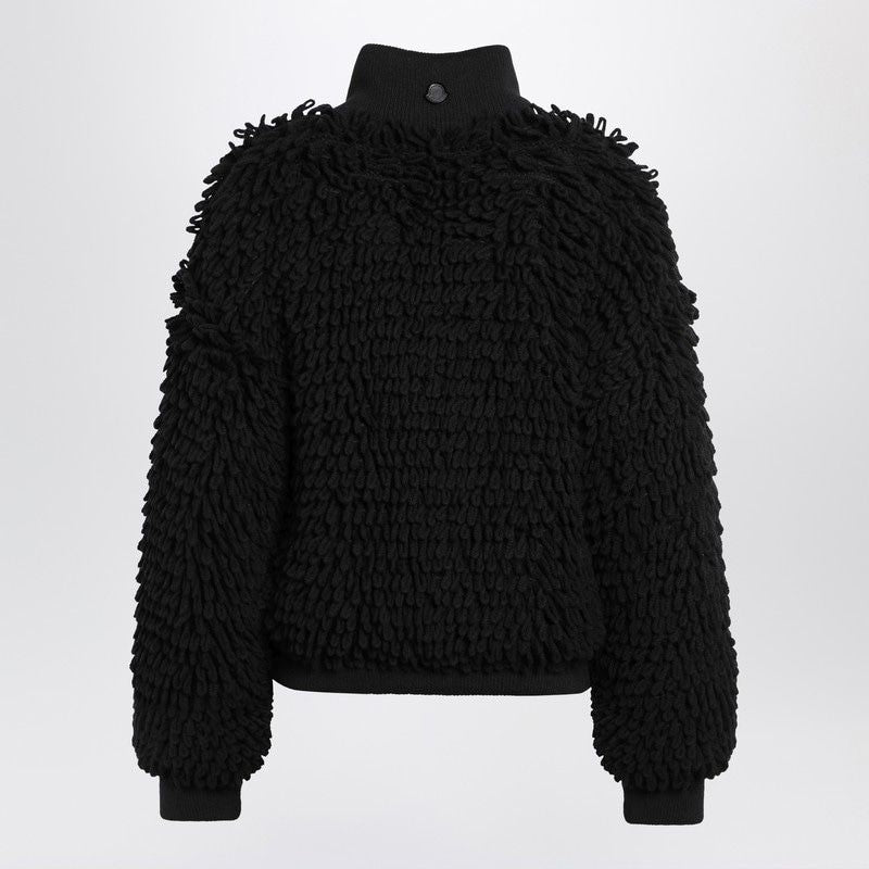 MONCLER GENIUS Wool-Blend Cardigan with High Neck and Double Zip Closure
