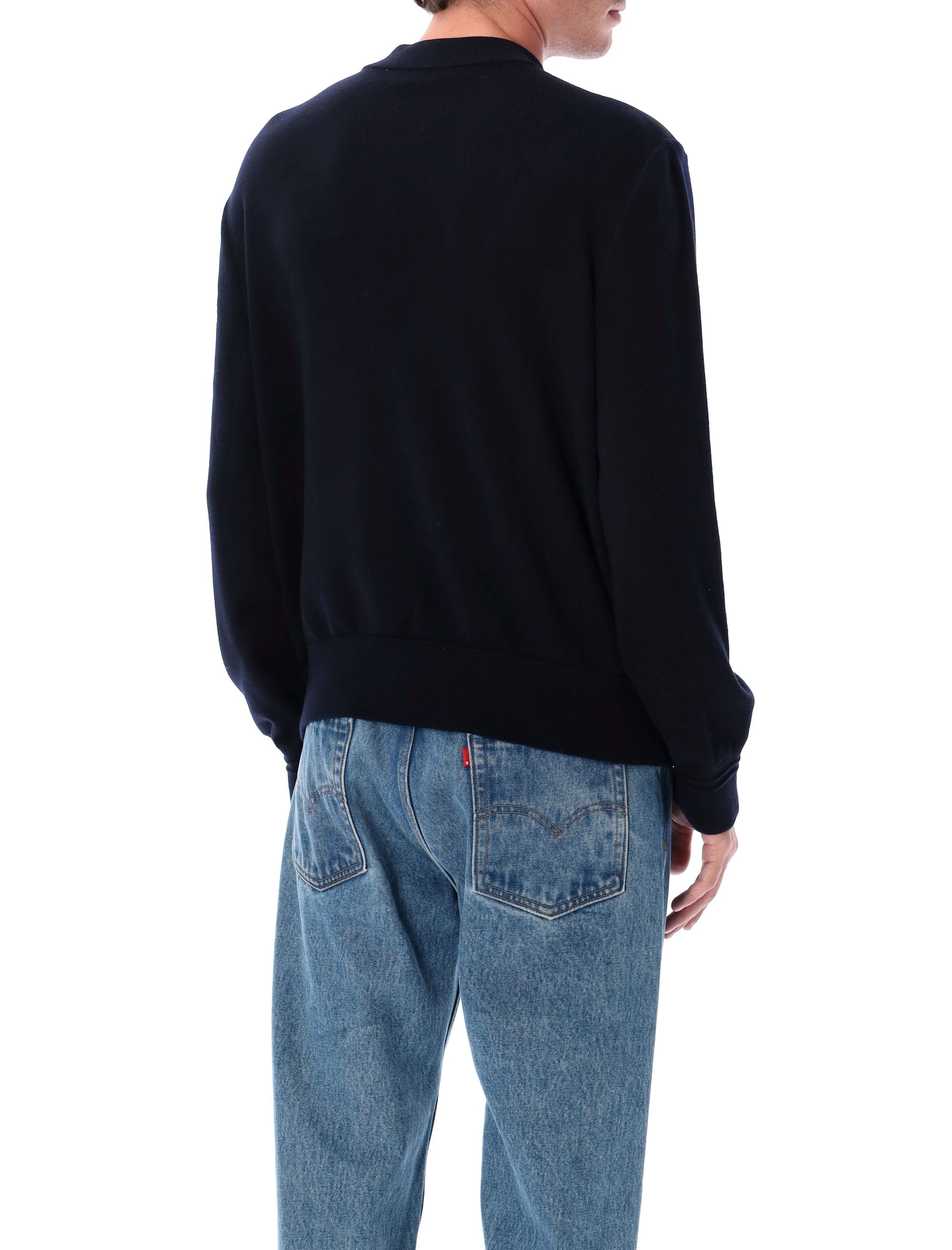 MONCLER Men's Wool Cardigan with Padded Front - Size L