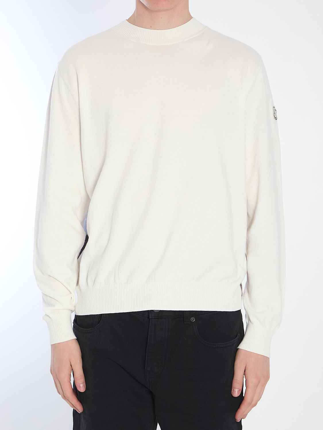 MONCLER GENIUS Classic Logo Print Crew Neck Jumper for Men