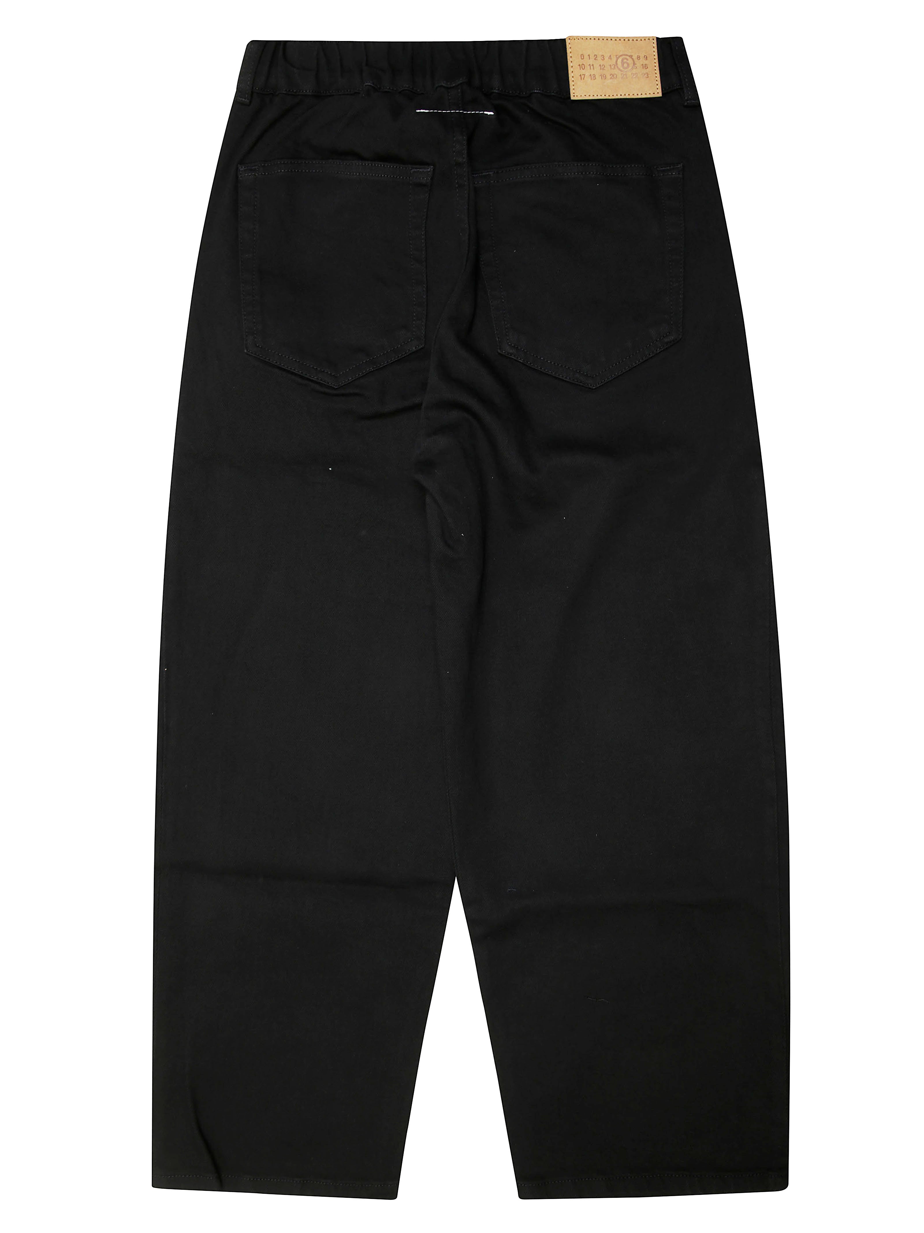 MM6 Baggy Wide-Leg Jeans with External Buttons