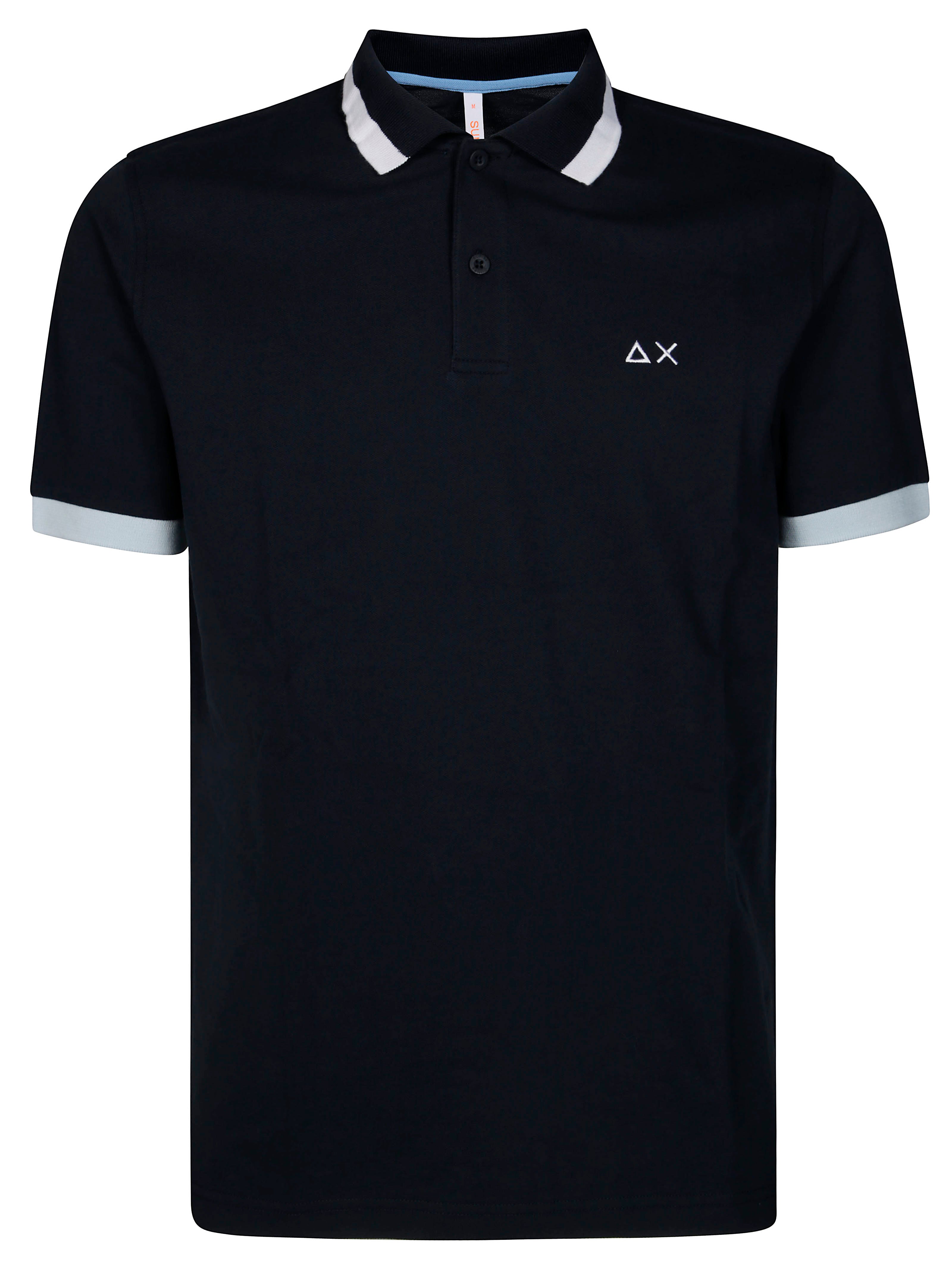 SUN 68 Contrast Collar Short Sleeve Polo