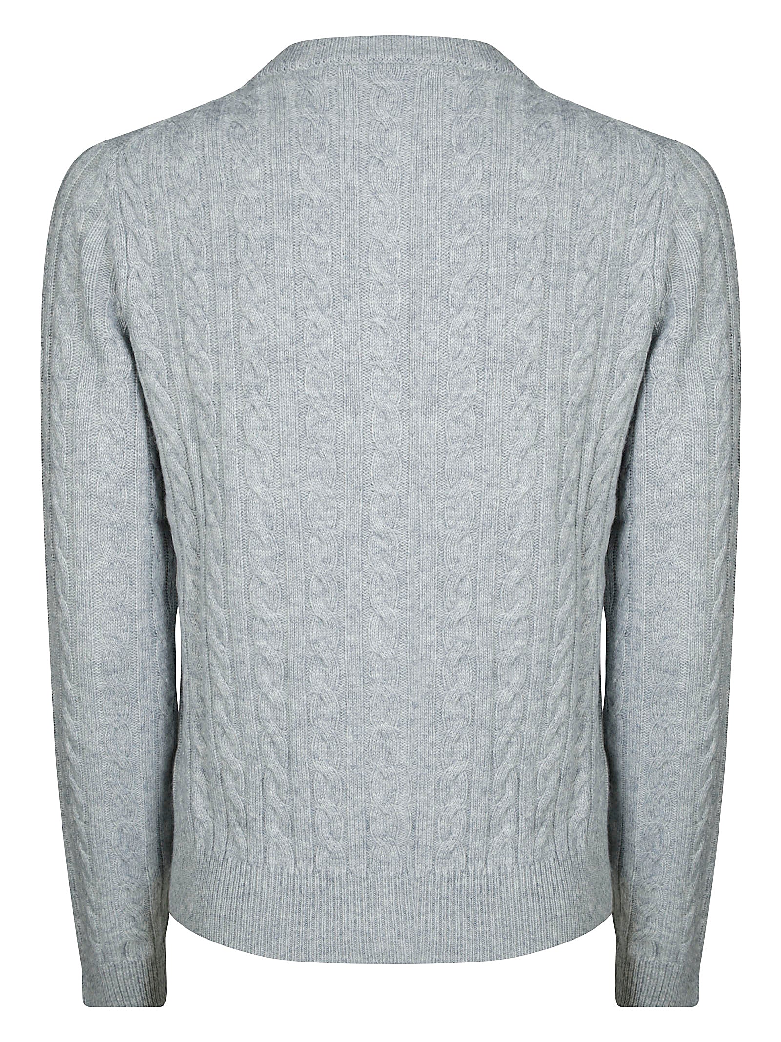 SUN 68 Men's Round Neck Cable Knit Cardigan