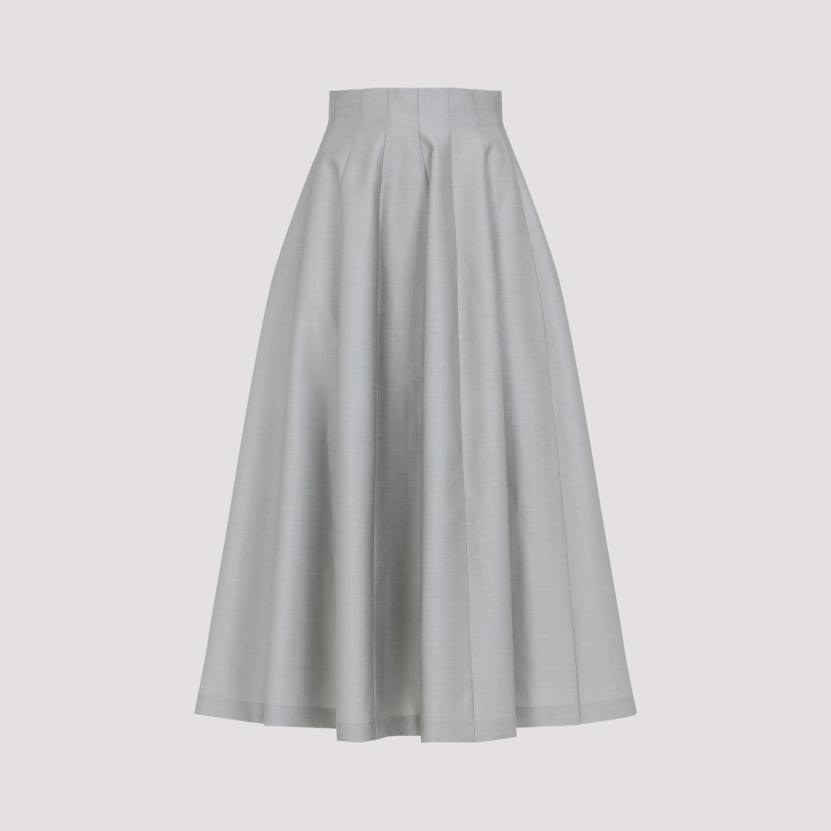 ALBERTA FERRETI Elegant Virgin Wool Midi Skirt for Women