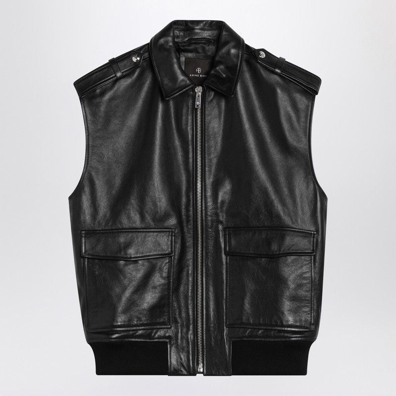 ANINE BING Sonnie Mini Leather Gilet