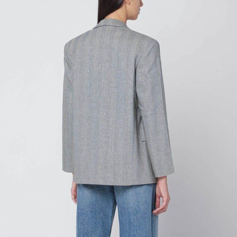 ANINE BING Oversized Herringbone Blazer