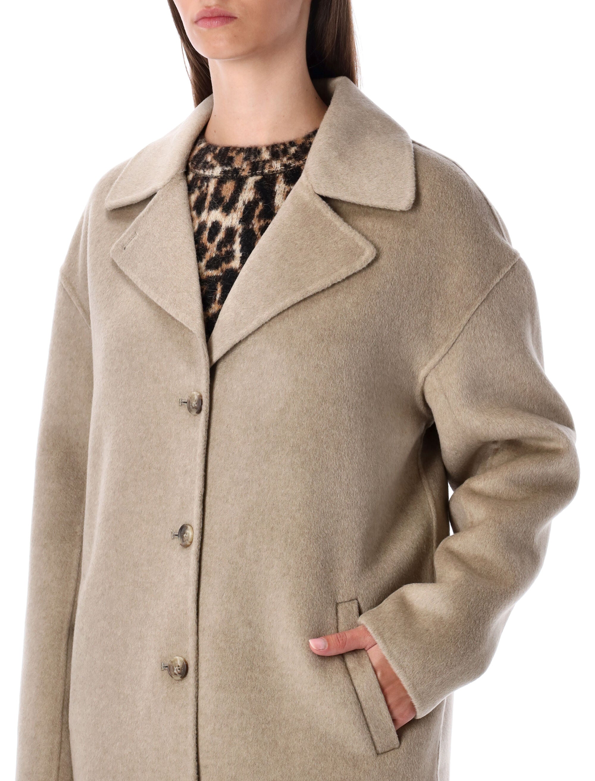 ANINE BING Portia Wool Cashmere Jacket - Size S