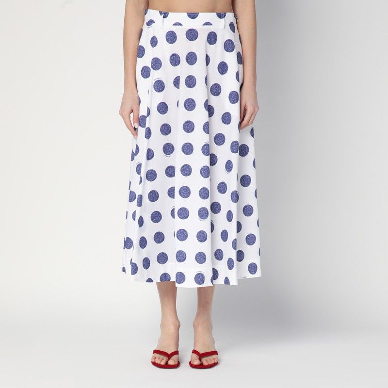 MOSCHINO COUTURE Flared Skirt with Polka Dots for Women - SS25