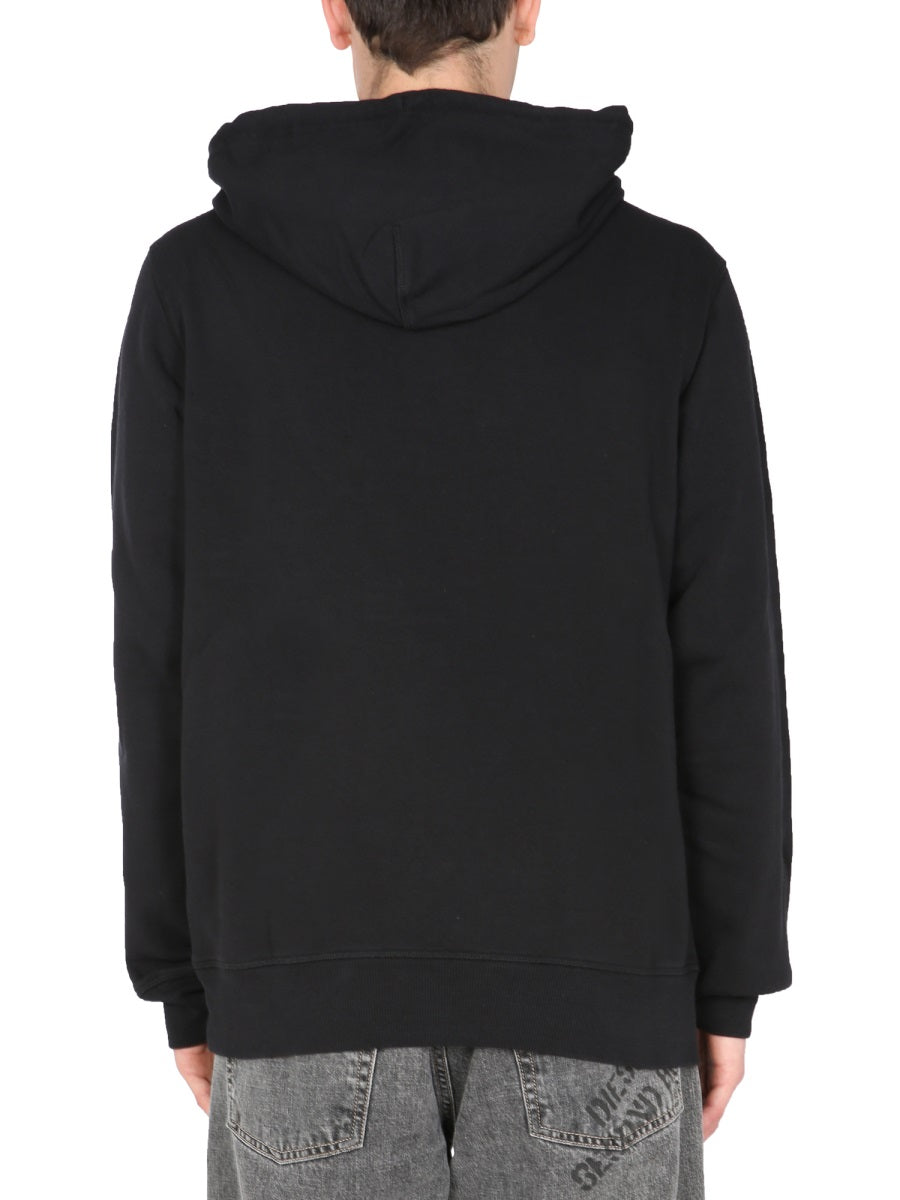 DIESEL Men's Relaxed Fit Hoodie with Drawstring