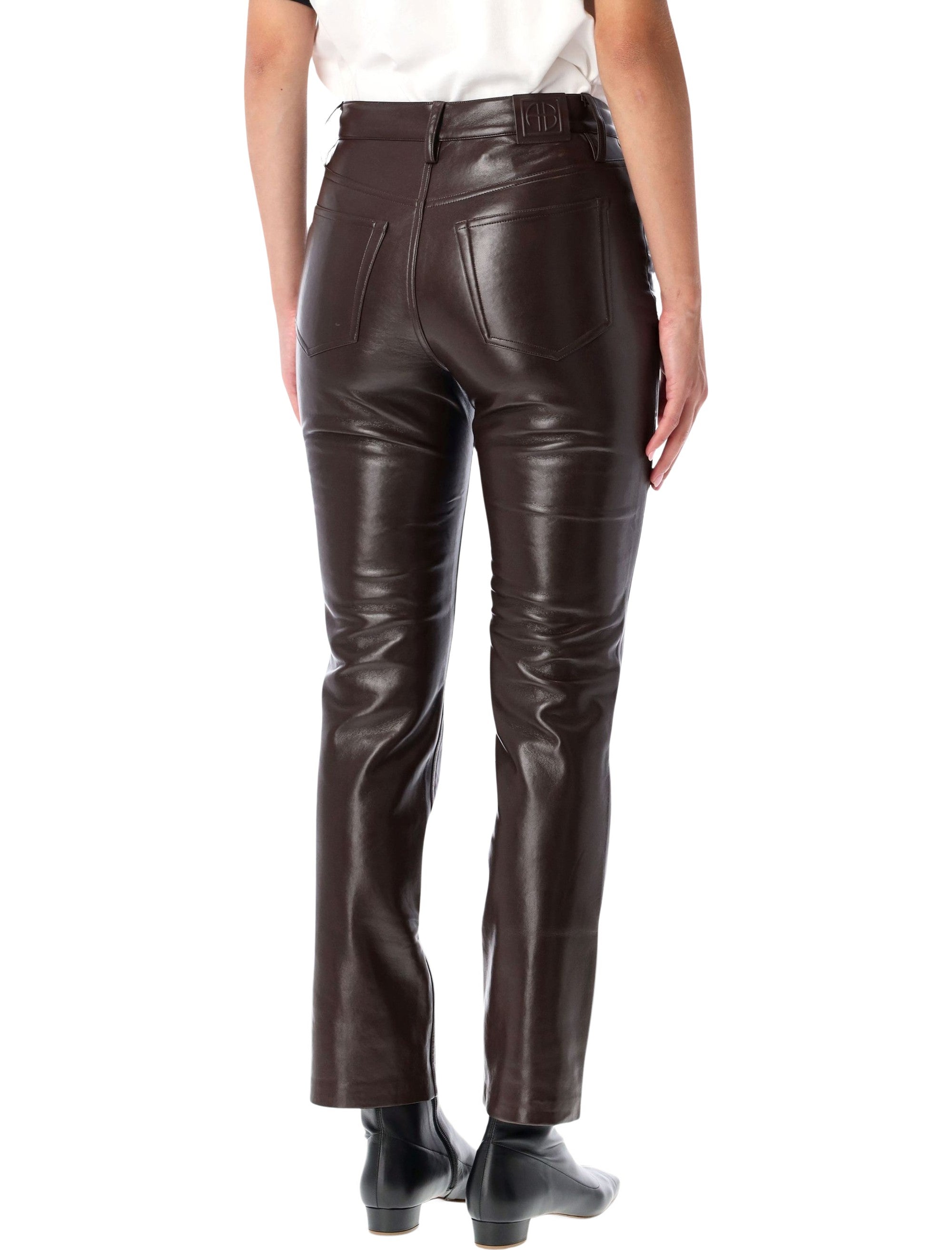 ANINE BING Sustainable Slim-Straight Cropped Pants Size 26