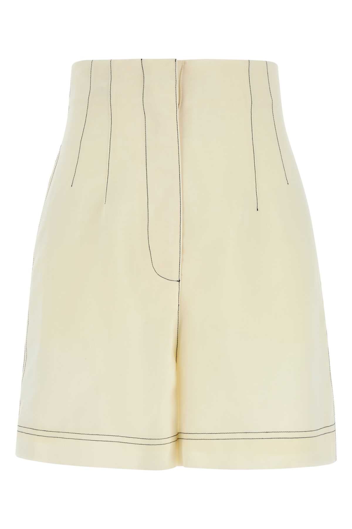 PHILOSOPHY DI LORENZO SERAFINI Ivory Polyester Blend Mini Shorts