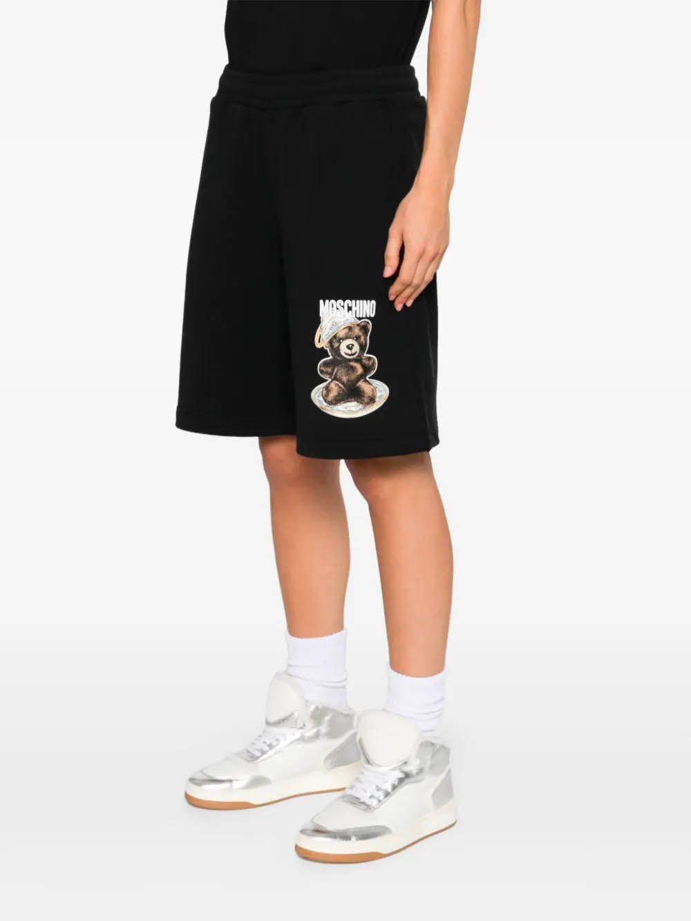 MOSCHINO COUTURE Teddy Bear-Print Mini Shorts - Women's Size 38