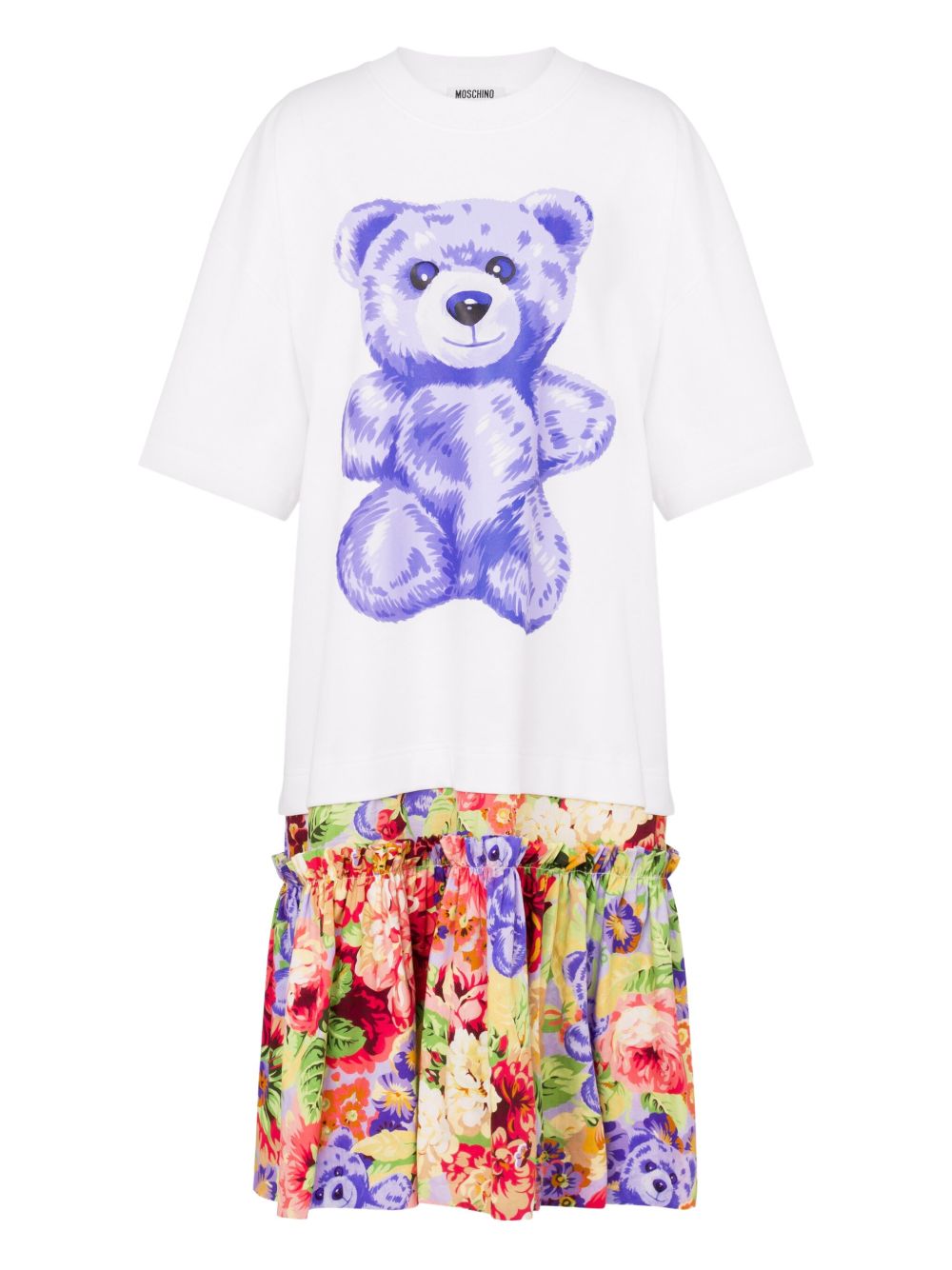 MOSCHINO COUTURE Oversized Cotton Teddy Bear Dress