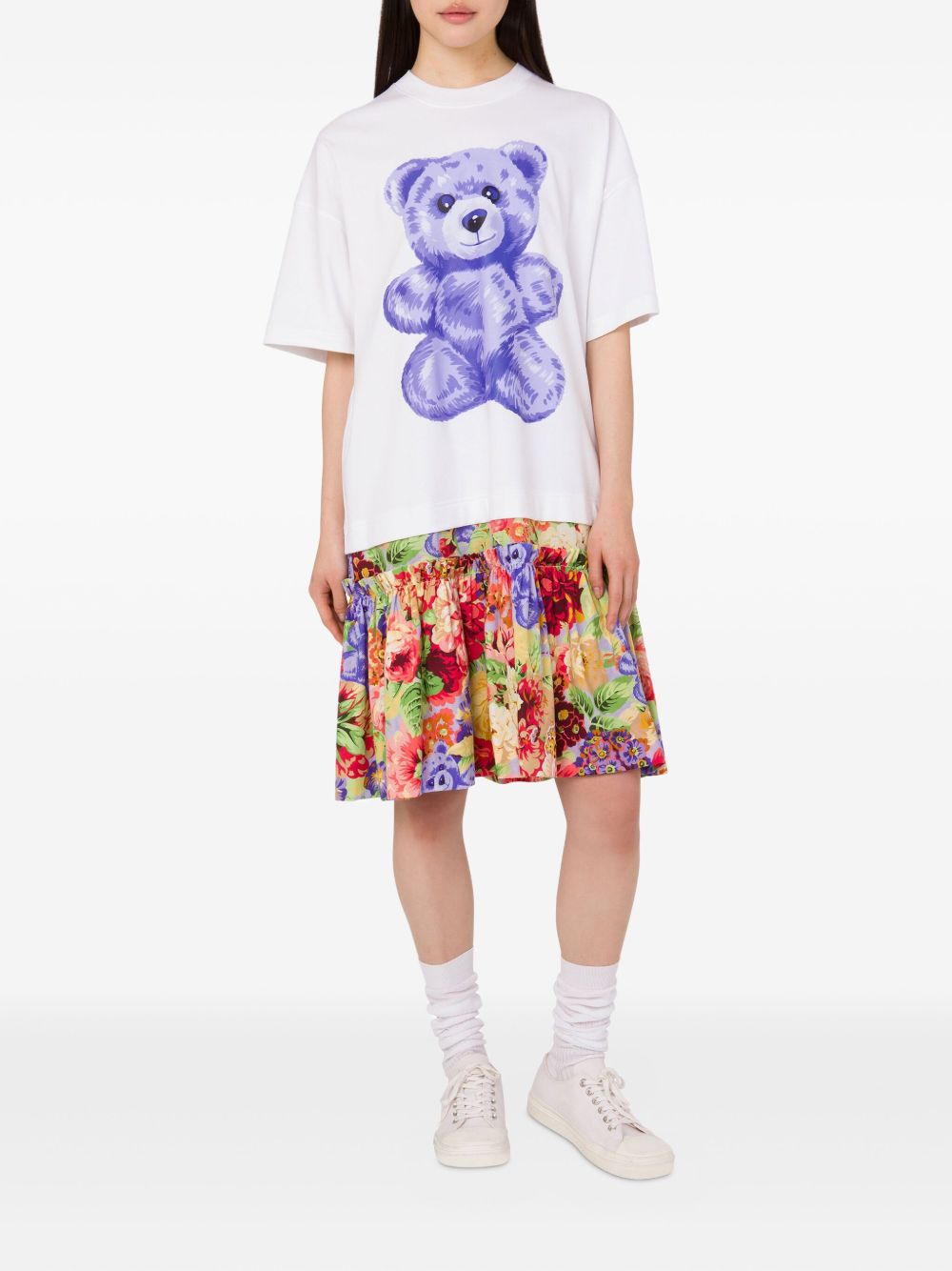 MOSCHINO COUTURE Oversized Cotton Teddy Bear Dress
