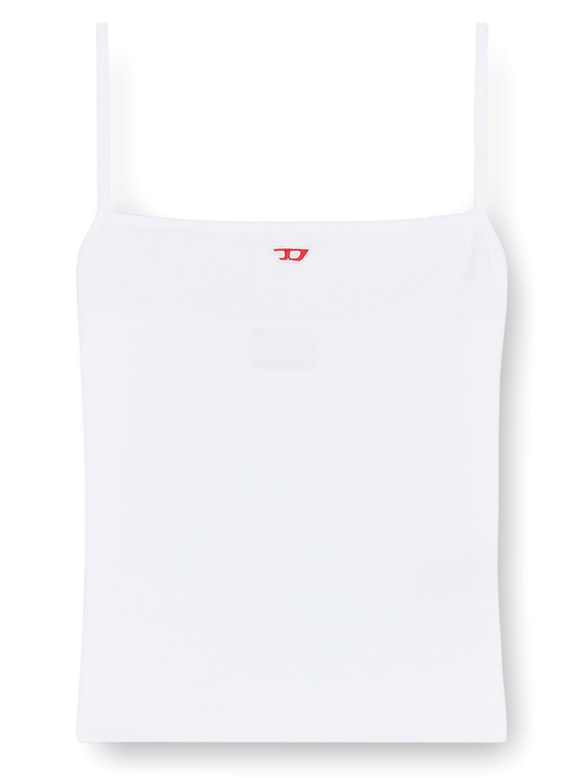 DIESEL Women's Slim-Fit Top with Shoulder Pads and Embroidered D Patch - Size S