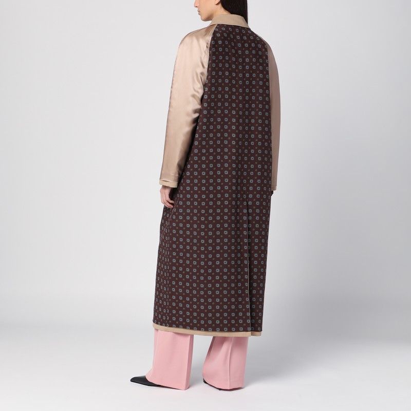 MOSCHINO COUTURE Reversible Trench Jacket in Gabardine and Satin