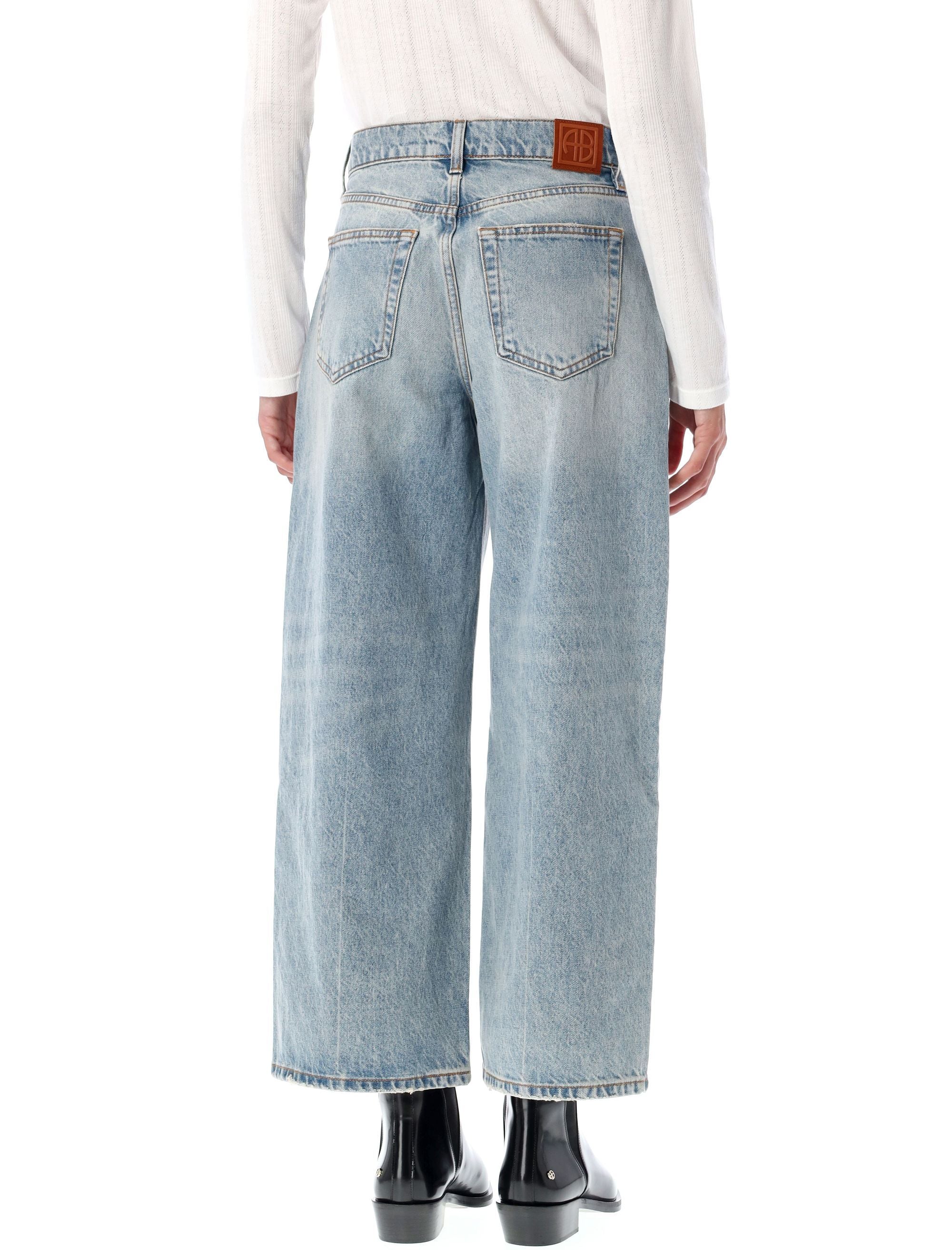 ANINE BING High Rise Cropped Baggy Jeans - Size 26