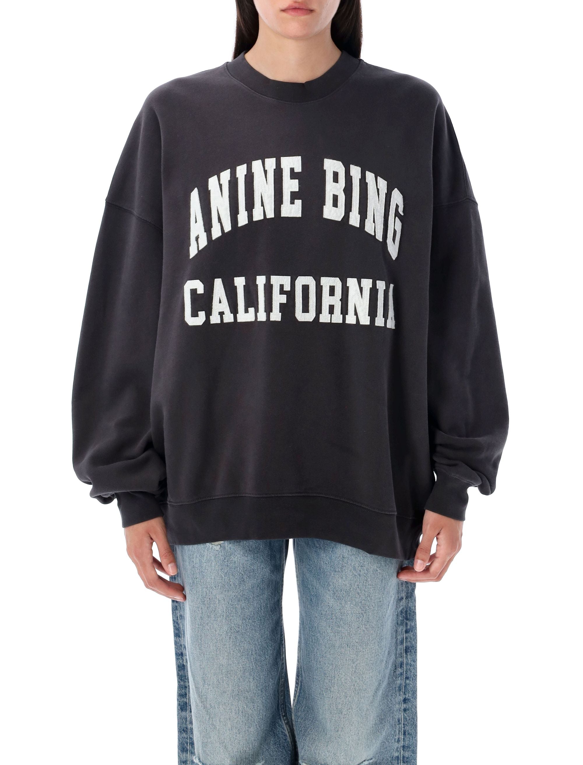 ANINE BING Oversized Crew Neck Sweatshirt - Size S