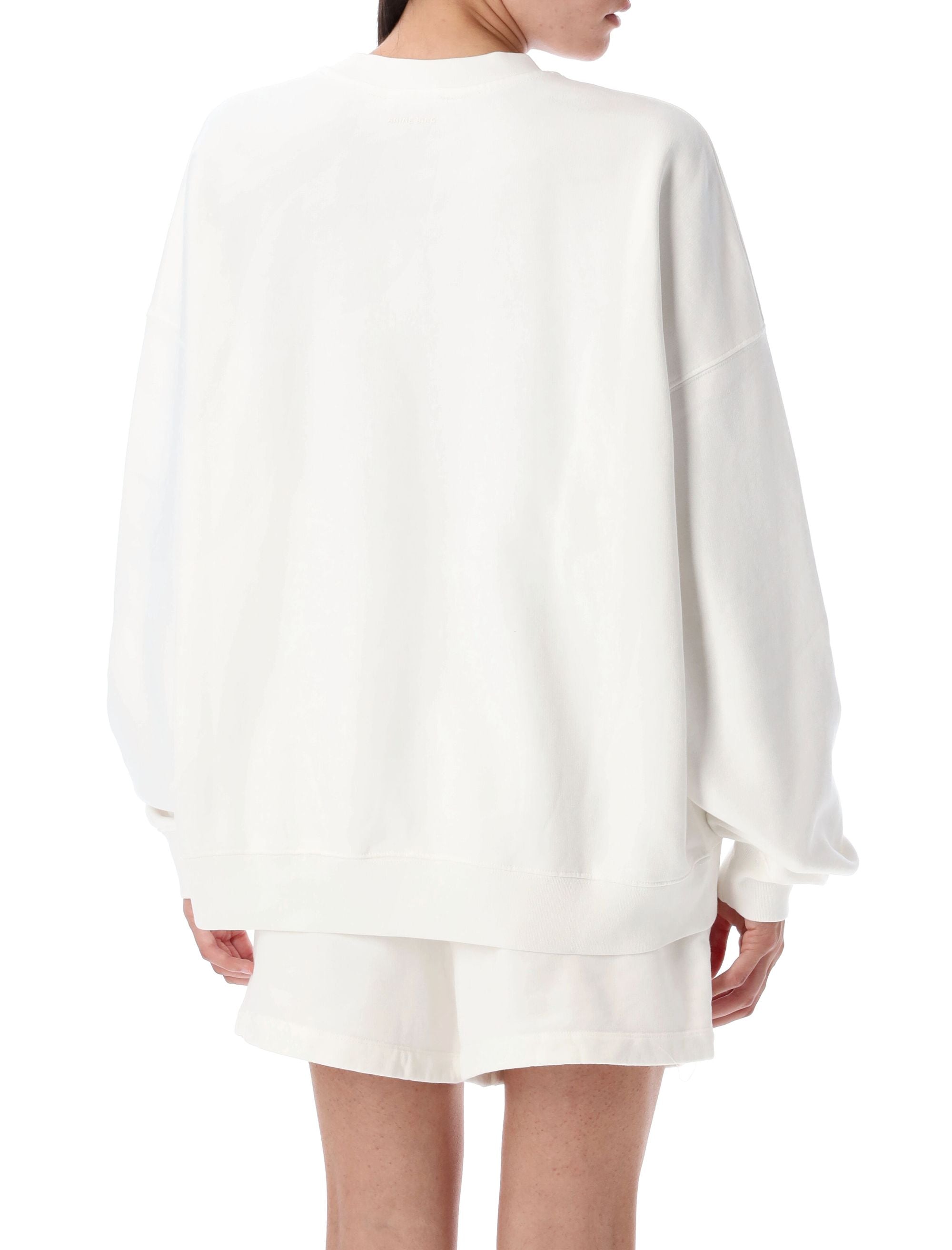 ANINE BING Oversized Cotton Crew Neck Sweatshirt - Women's