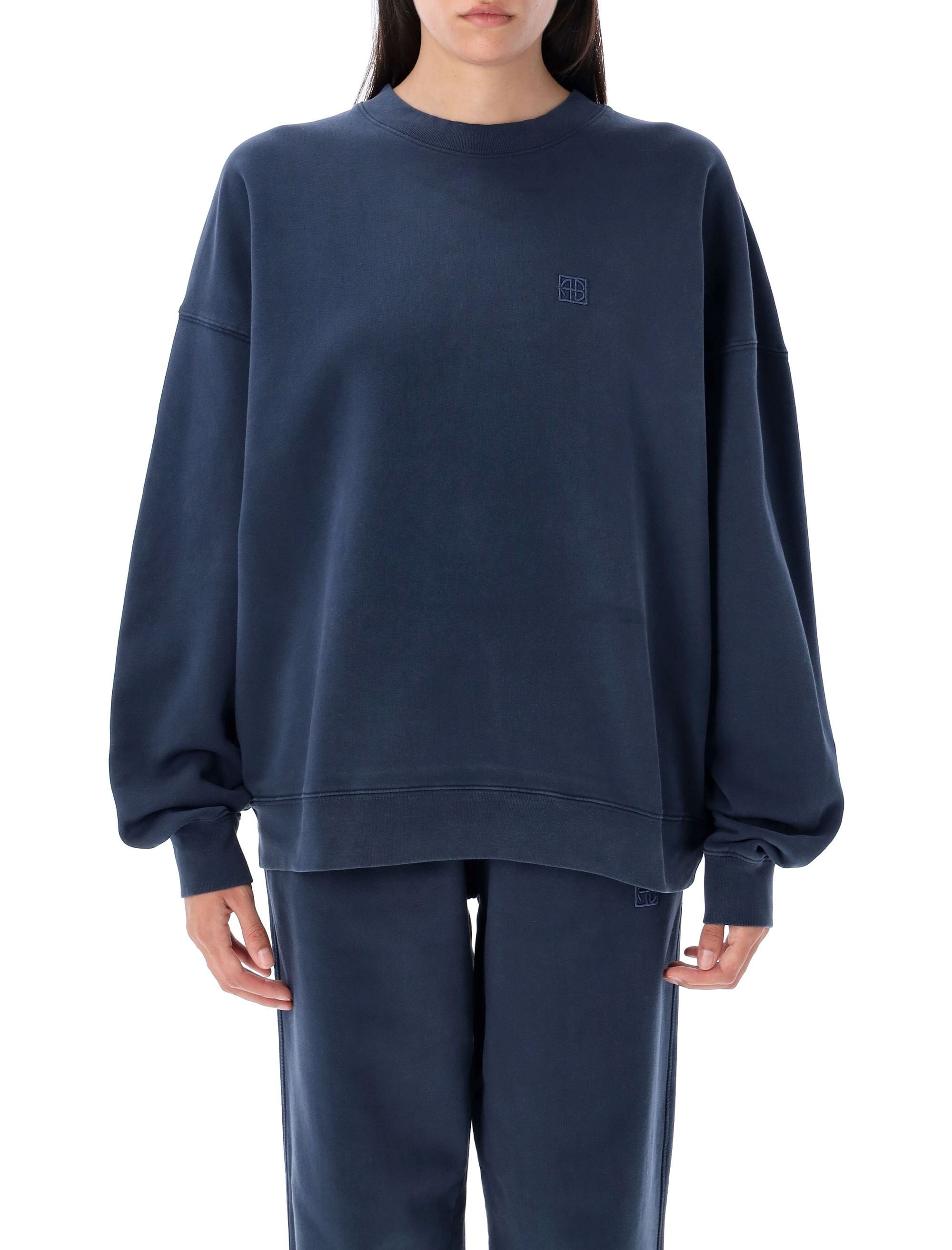ANINE BING Oversized Monogram Sweatshirt - Small