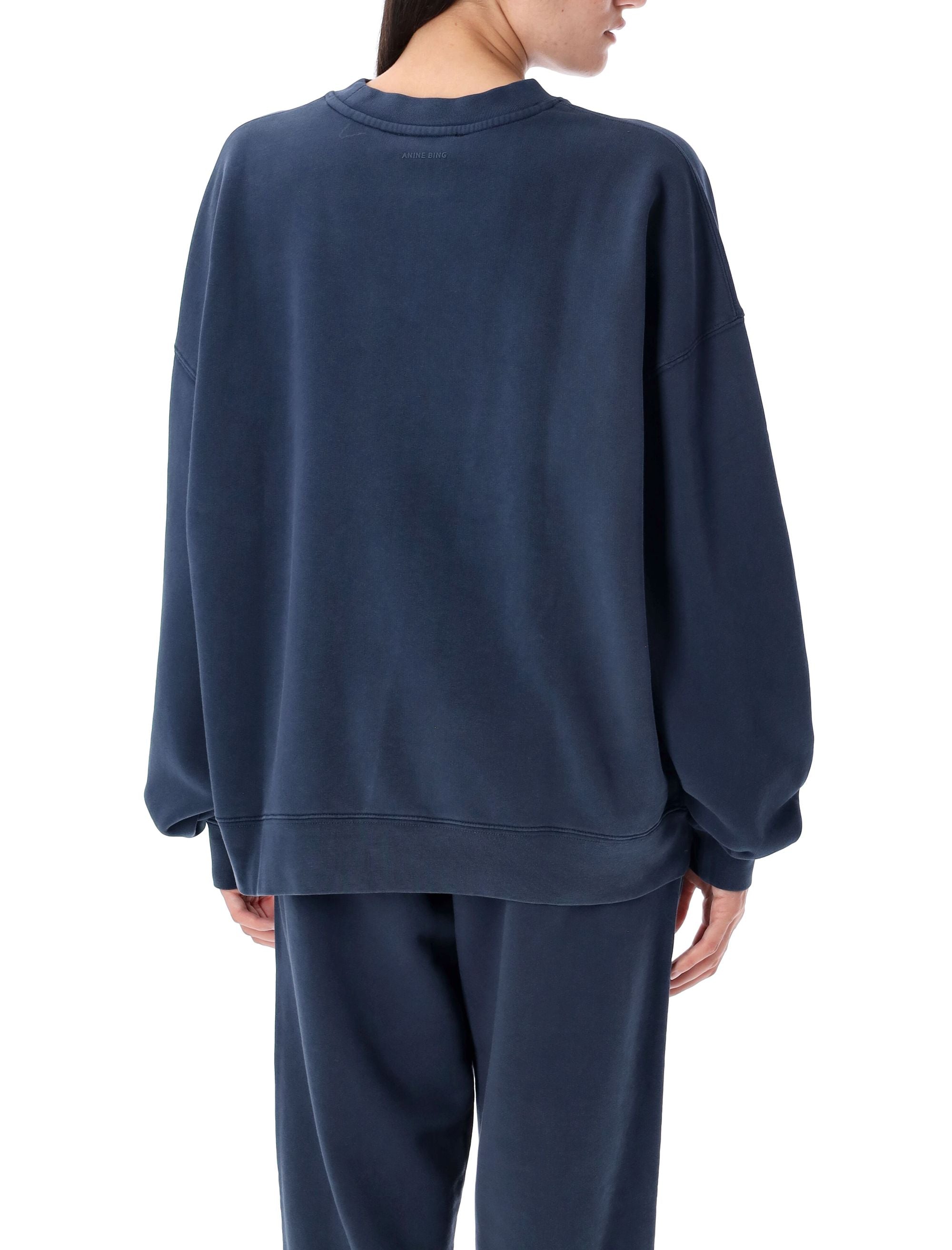 ANINE BING Oversized Monogram Sweatshirt - Small