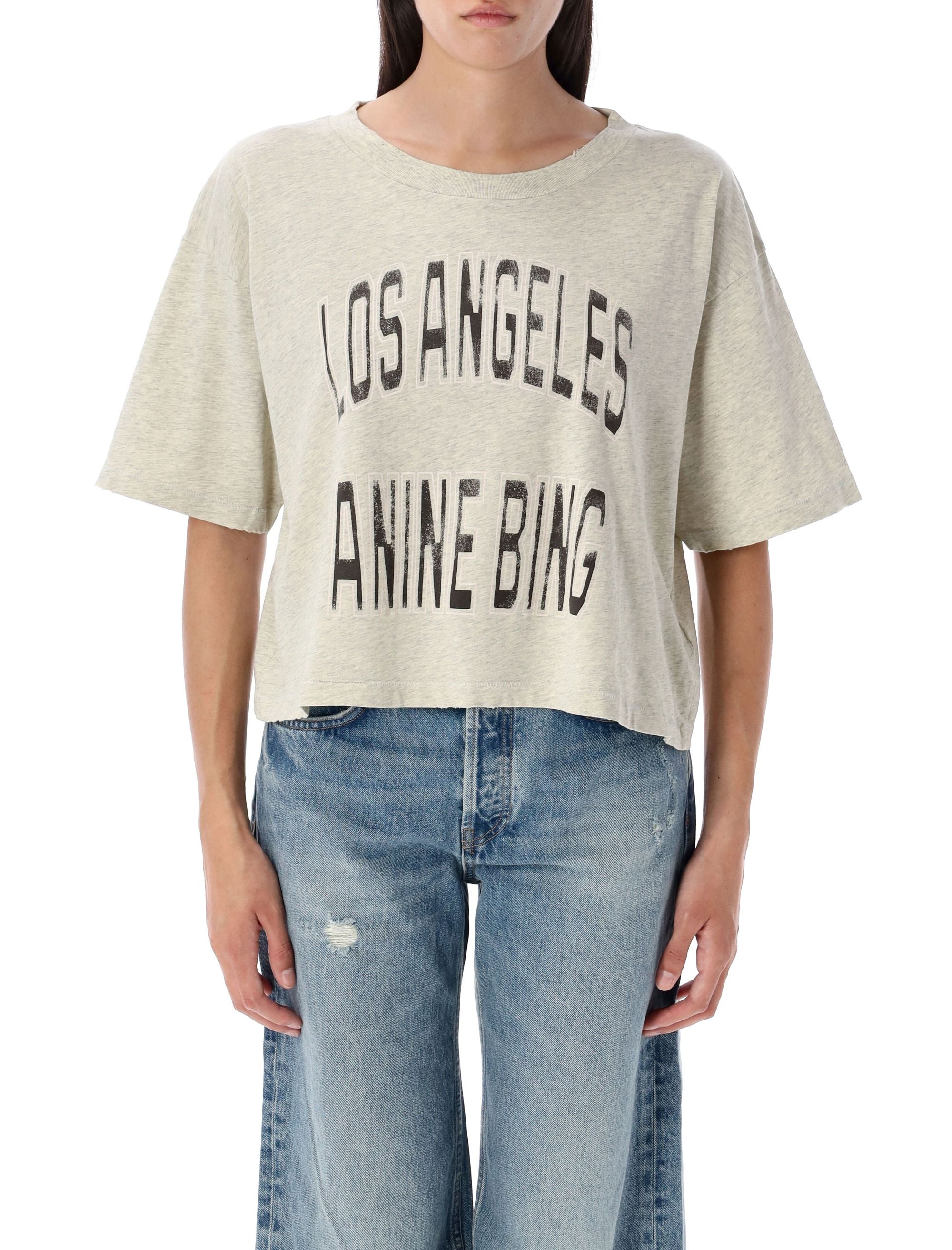 ANINE BING Johnny Cropped T-Shirt - Women's Size S