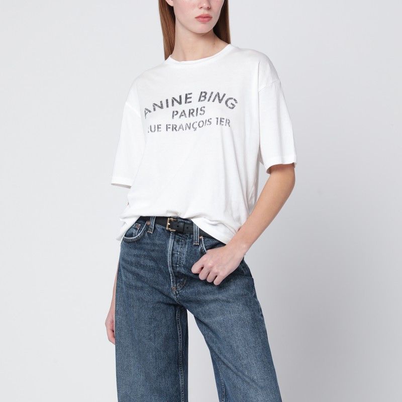 ANINE BING Relaxed Logo Print T-Shirt for Women